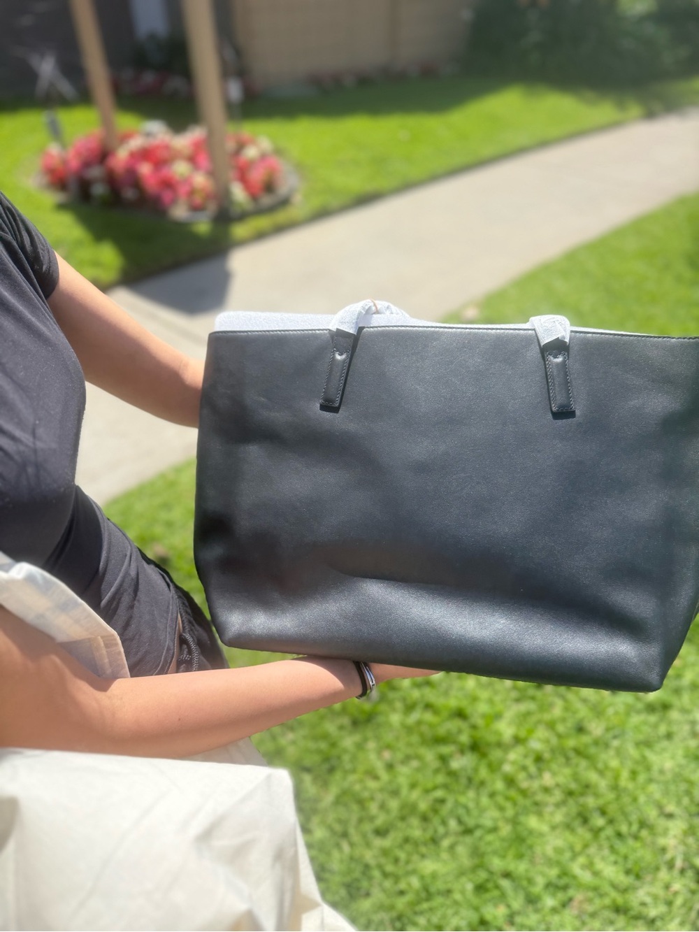 Quince Evelyn Work Tote Color - Black